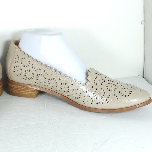 Patrizia by Spring Step Women's EU41 US10-10,5 Beige Perforated Slip On Loafers - Picture 7 of 14